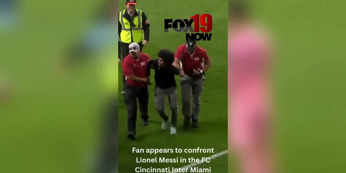 Fan rushes the field to confront Messi at FC Cincinnati, Inter Miami game