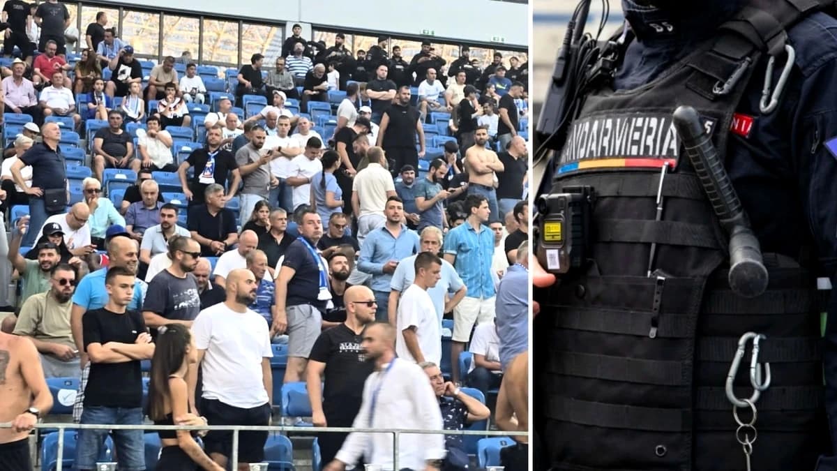 Fanii bulgari, scoși de pe stadion de Jandarmerie în U Craiova – Levski Sofia! Forțele de ordine au
