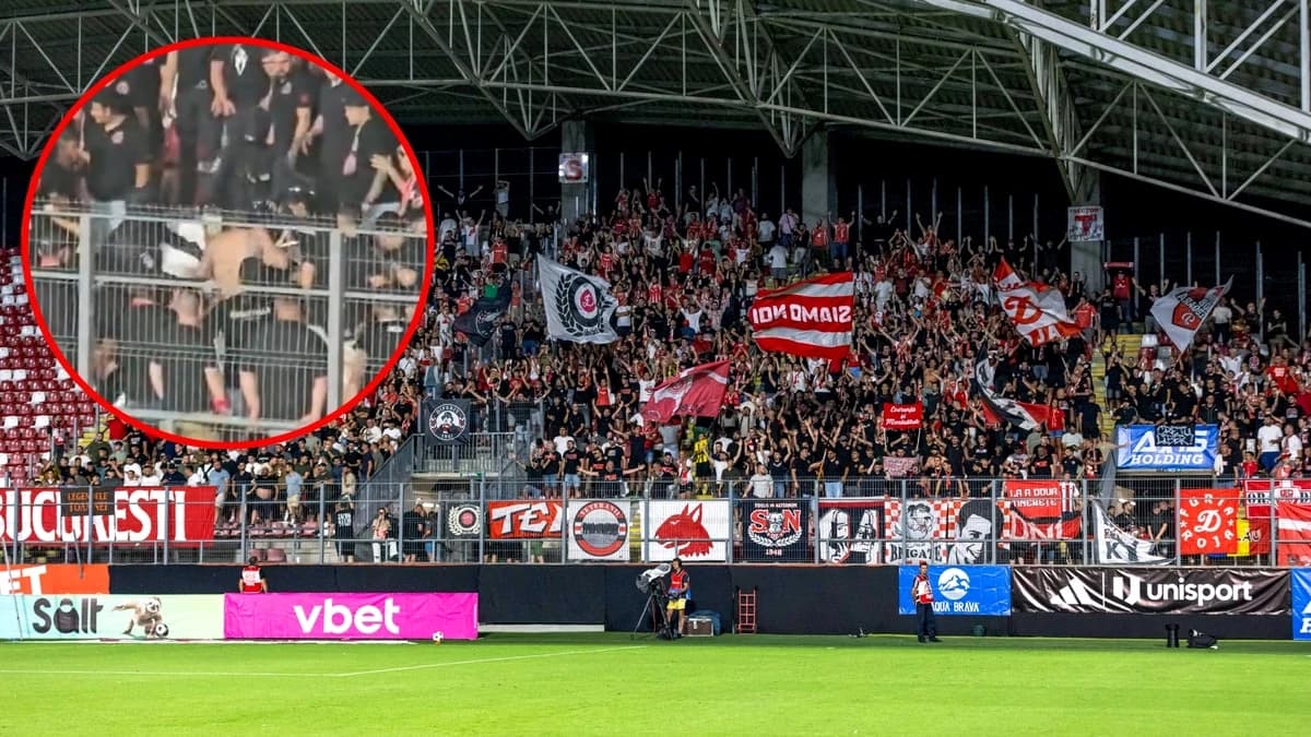 Fanii lui Dinamo s-au bătut pe stadion după meciul cu Corvinul! Jandarmeria a intervenit