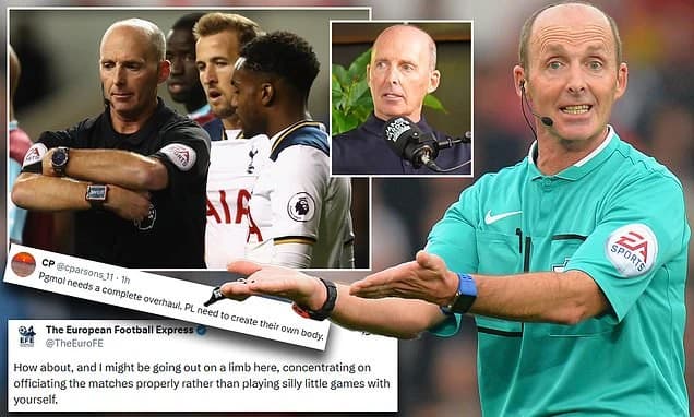 Fans call for investigation into Premier League refs after Mike Dean reveals their 'minigames' of de