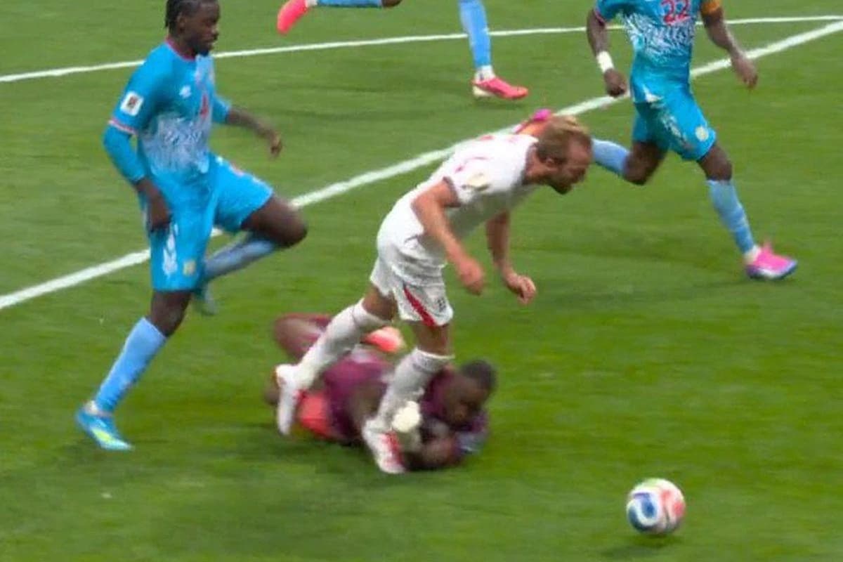 Faza controversată în Anglia - RD Congo: arbitrul i-a refuzat un penalty lui Harry Kane