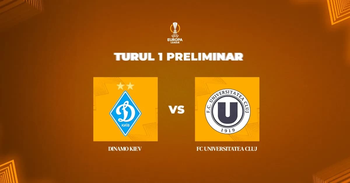 FC Universitatea Cluj-Dinamo Kiev, în primul tur al UEFA Europa League