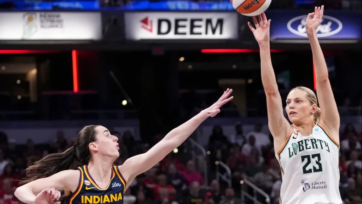 Fever's Caitlin Clark is crushed, but gets a technical foul when no foul is called