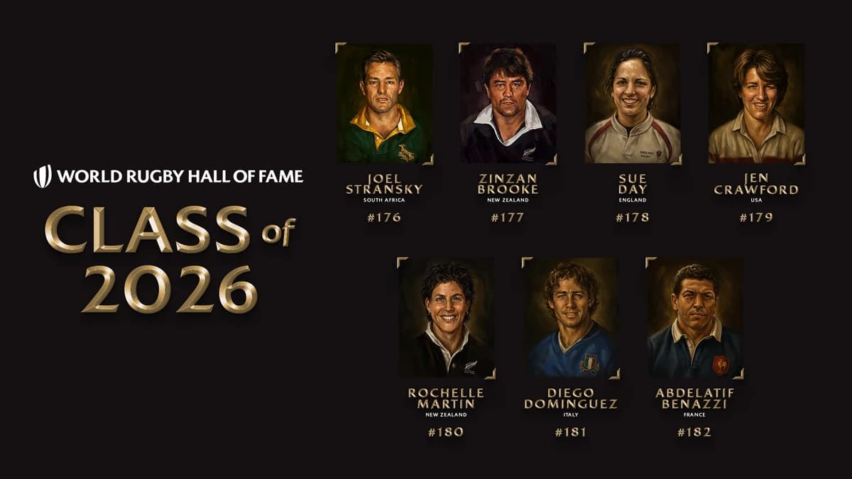 Five more rugby greats complete prestigious World Rugby Hall of Fame class of 2026