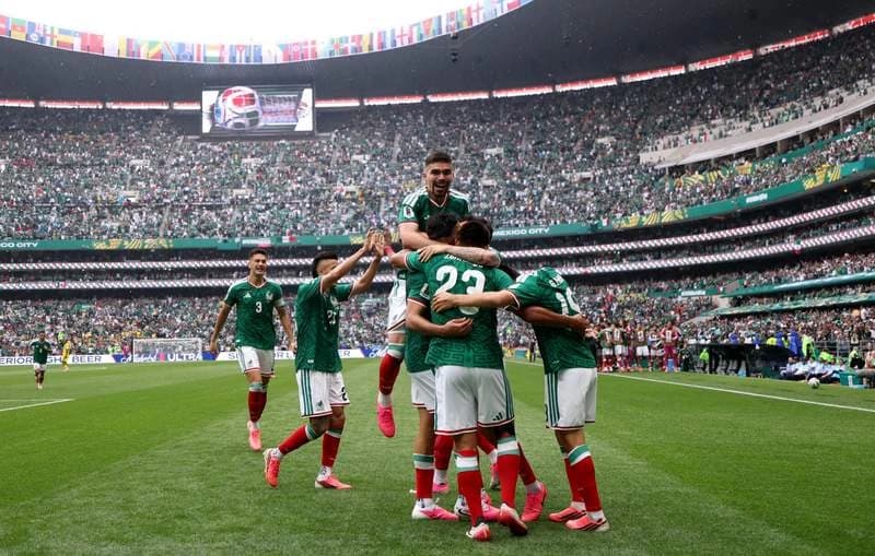 Five pictures you need to see from inside the Estadio Azteca as Mexico beat South Africa