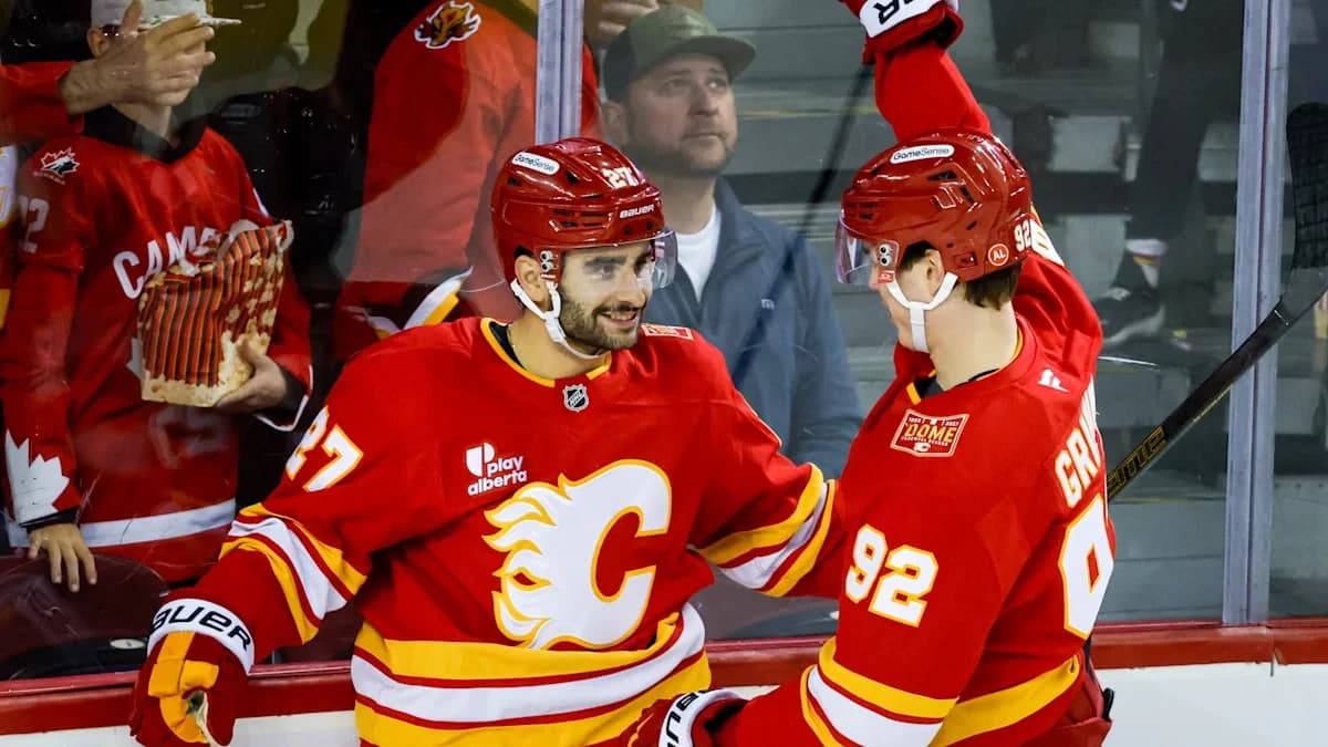 Flames beat Kraken 6-2 behind career-best 4 points from Matt Coronato