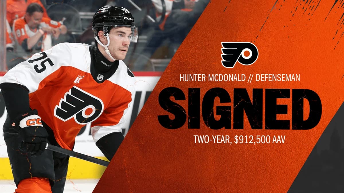 Flyers Agree to Terms With Hunter McDonald on a Two-Year Contract