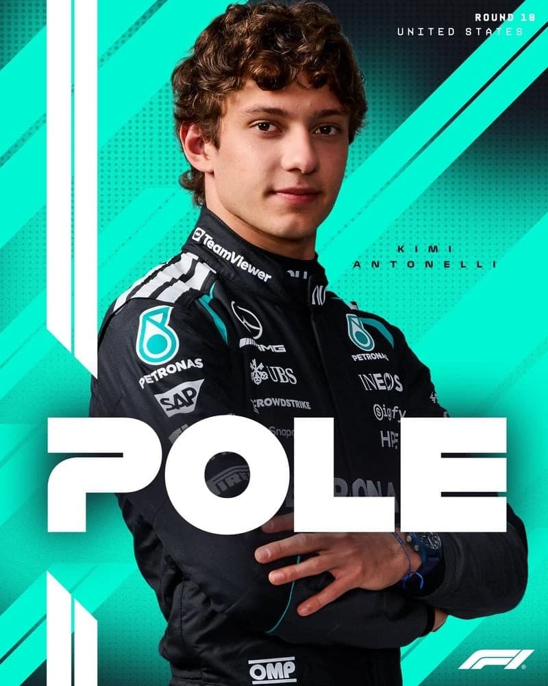 Formula 1: Kimi Antonelli va pleca din pole position la Grand Prix-ul SUA. Dacă se impune la Austin,