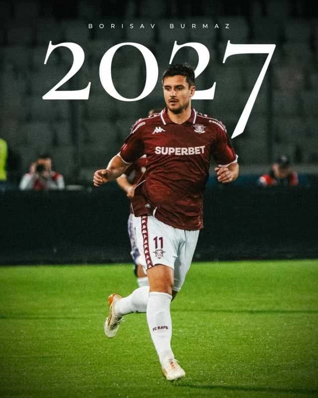 Fotbal: Borisav Burmaz și-a prelungit contractul cu Rapid