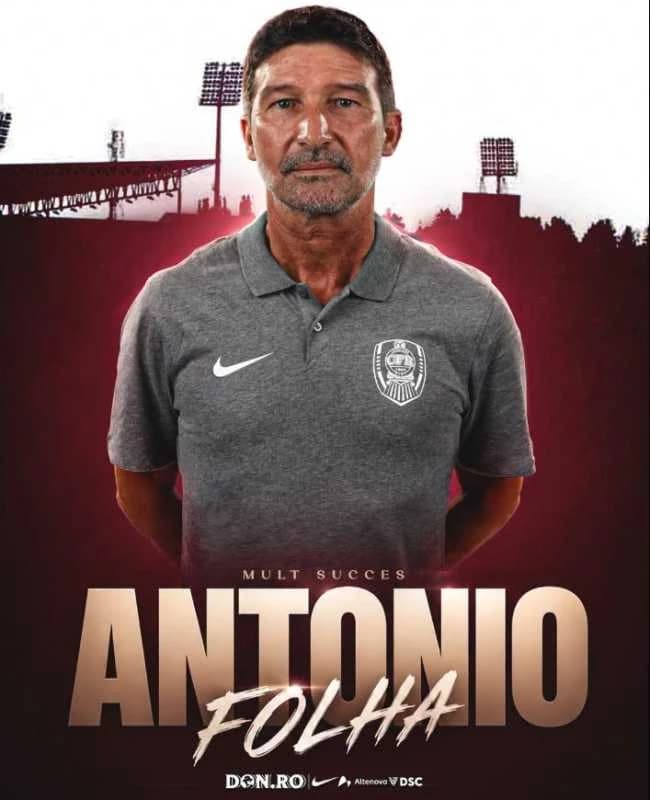 Fotbal: CFR Cluj a reziliat contractul cu antrenorul Antonio Folha