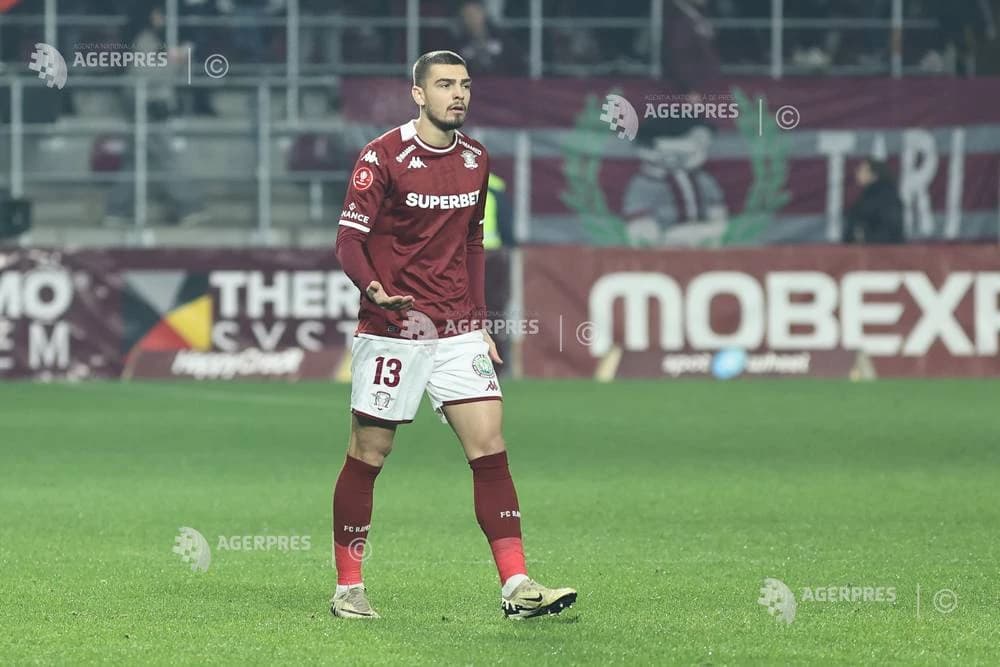 Fotbal: Denis Ciobotariu (Rapid) - Sperăm că va fi un derby cu multe goluri date de noi și niciunul