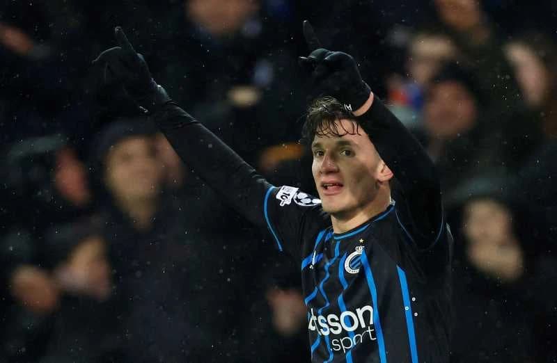 Fotbal: Internaționalul grec Christos Tzolis (FC Bruges), transferat la Arsenal pentru o sumă record