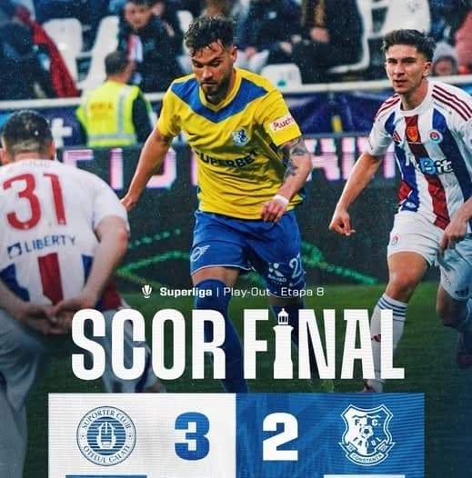 Fotbal: Oțelul Galați a învins-o pe Farul în play-out-ul Superligii și a scăpat de emoții