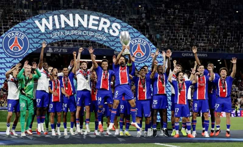 Fotbal: Paris Saint-Germain a cucerit Supercupa Europei, după 2-1 cu Aston Villa (GALERIE FOTO)