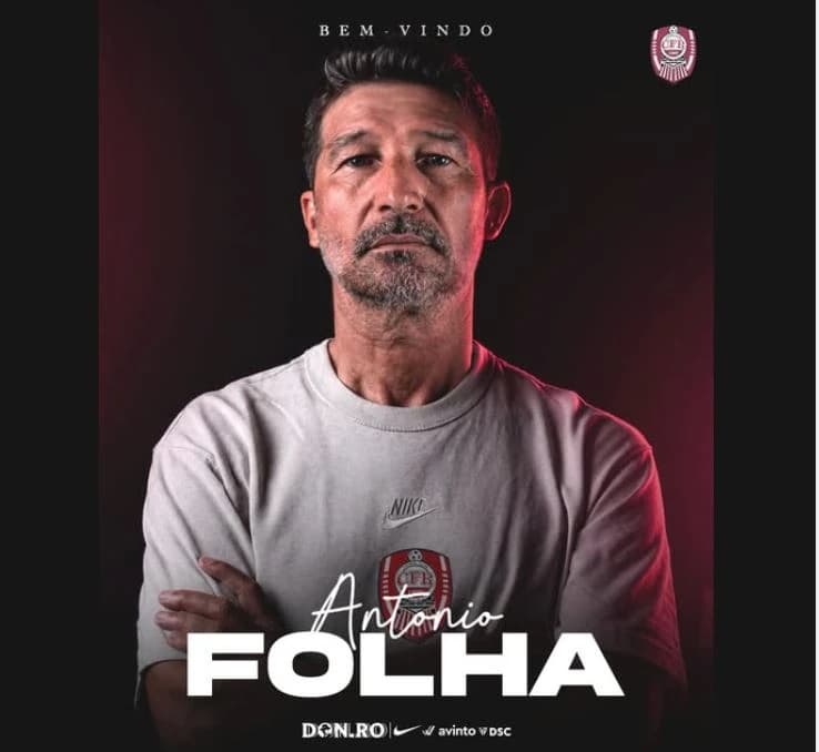 Fotbal: Portughezul Antonio Folha este noul antrenor al formației CFR Cluj