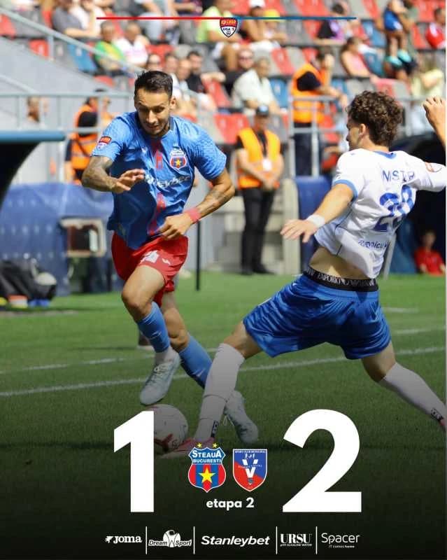 Fotbal: Steaua, învinsă acasă de nou-promovata SCM Râmnicu Vâlcea, în Liga a II-a