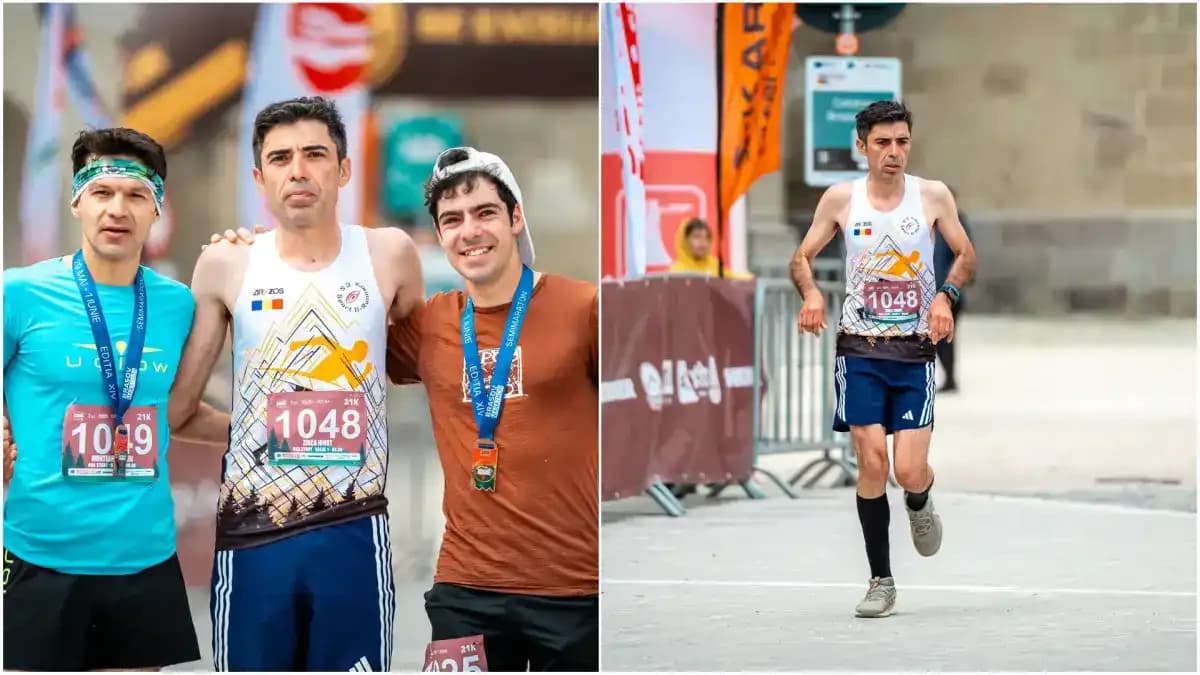 FOTO | Ionuț Zincă (CS Unirea Alba Iulia), AUR în proba de semimaraton de la Brașov Marathon 2026