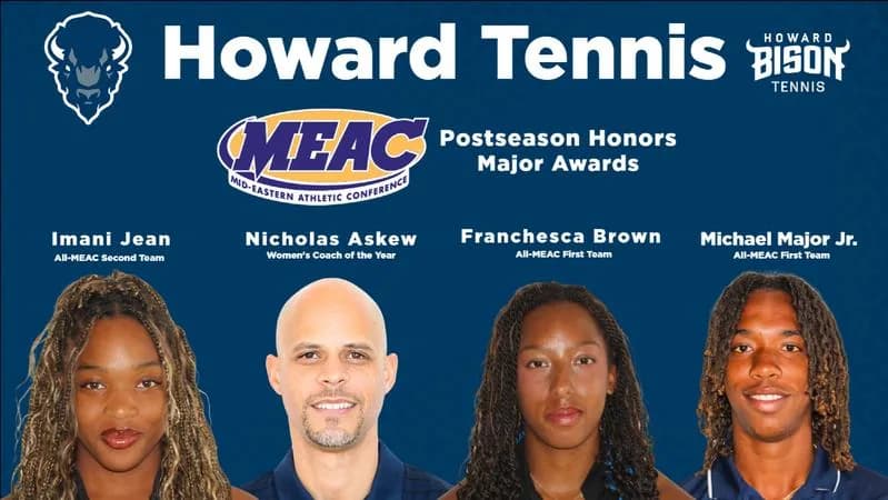 Four Bison Take Home MEAC Tennis Postseason Honors