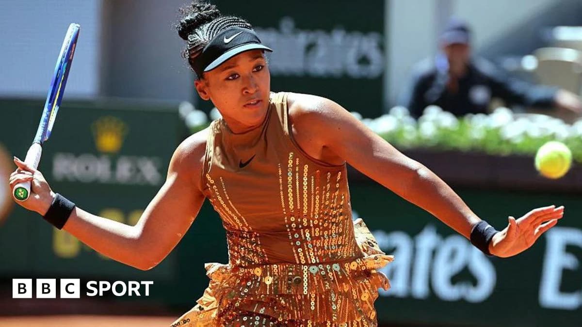 French Open 2026 results: Naomi Osaka sparkles in golden 'Eiffel Tower' outfit in first-round win