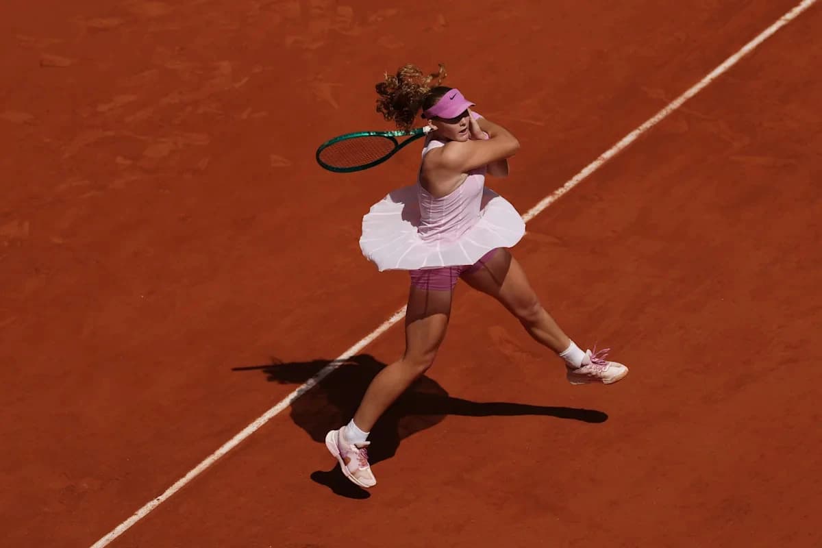French Open: Mirra Andreeva reaches first Grand Slam final with win over Marta Kostyuk