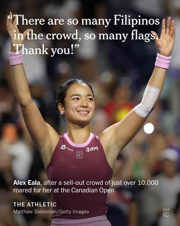 From The Athletic: Alex Eala, 21, has been making history for the Philippines since she was a junior