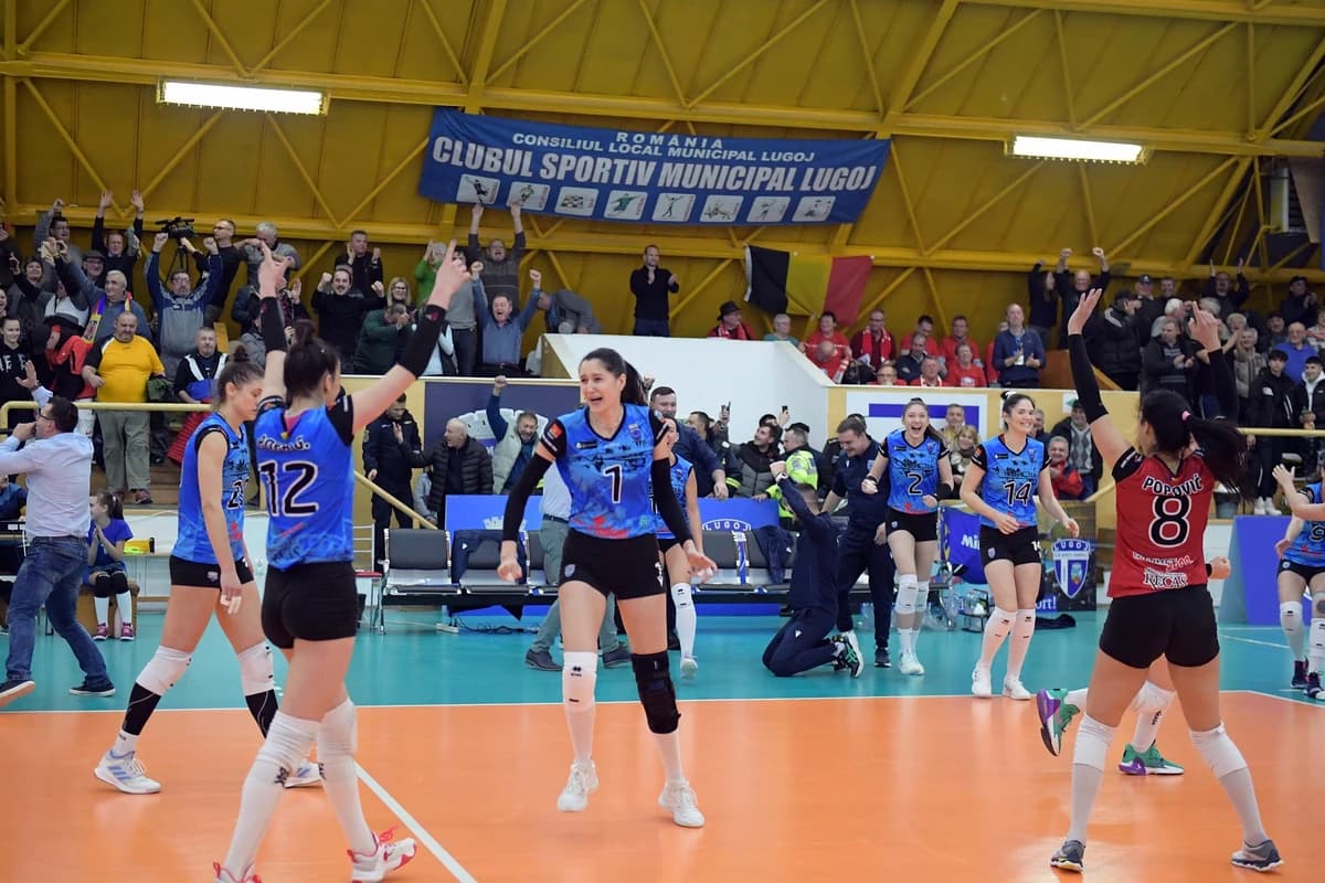 GALERIE FOTO: CSM Lugoj s-a calificat în premieră în semifinalele Cupei Challenge la volei