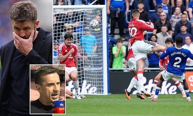 Gary Neville reveals why he has a 'big fear' about Man United's defence after draw with Everton and