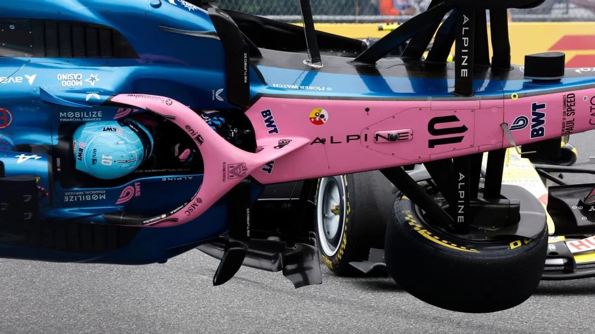 Gasly's Alpine flips after collision in Miami