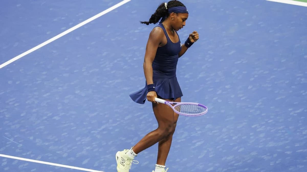 Gauff beats Jovic for 1st US Open quarters since title in '23