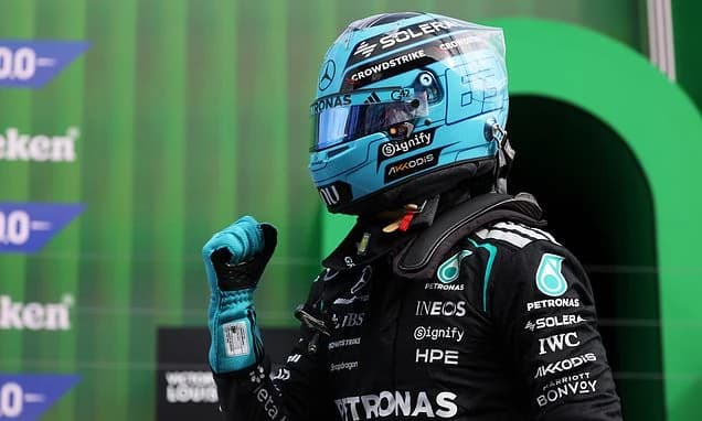 George Russell takes Dutch Grand Prix sprint race pole in Zandvoort - ahead of fellow Brit Lando Nor