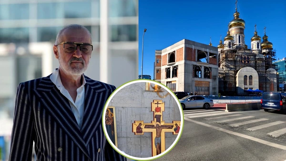 Gigi Becali, spectacol la slujba de sfințire a bisericii de 10 milioane de euro. Foto&video