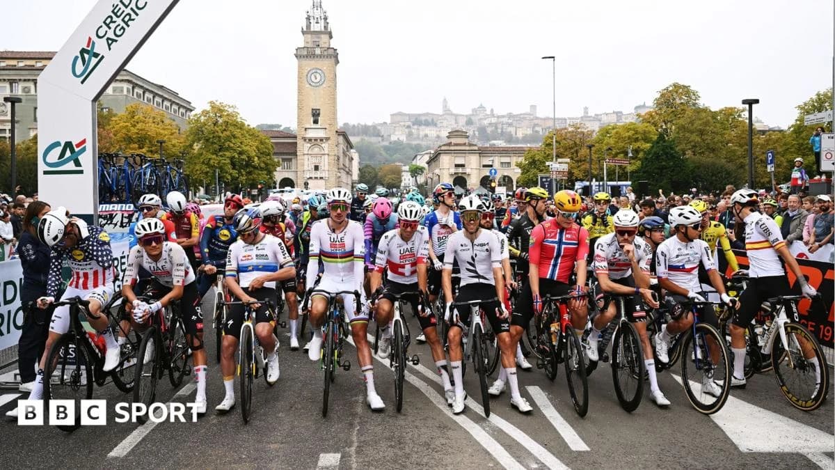 Giro di Lombardia: Rider safety protest delays start of UCI World Tour race won by 20-year-old Paul