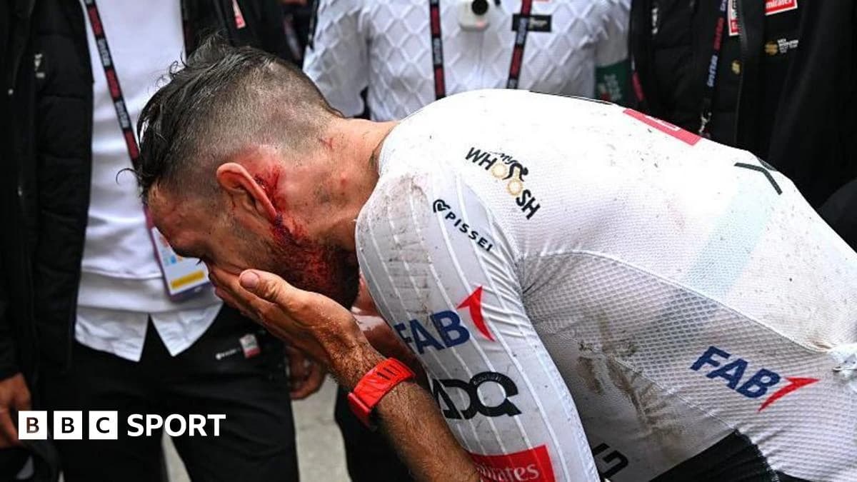 Giro d'Italia 2026: Adam Yates loses nearly 14 minutes after crash