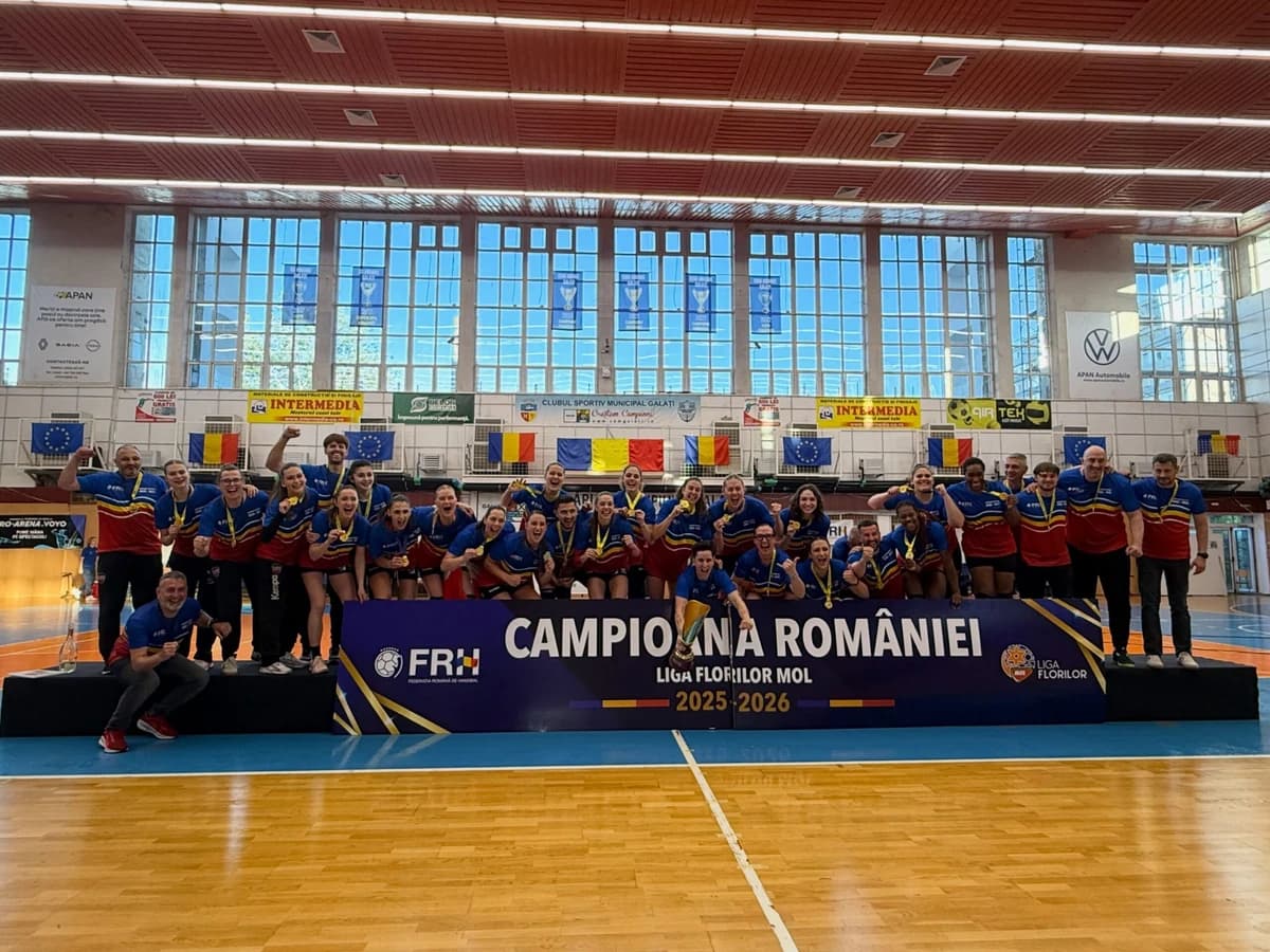Gloria Bistrița, primul titlu național la handbal feminin