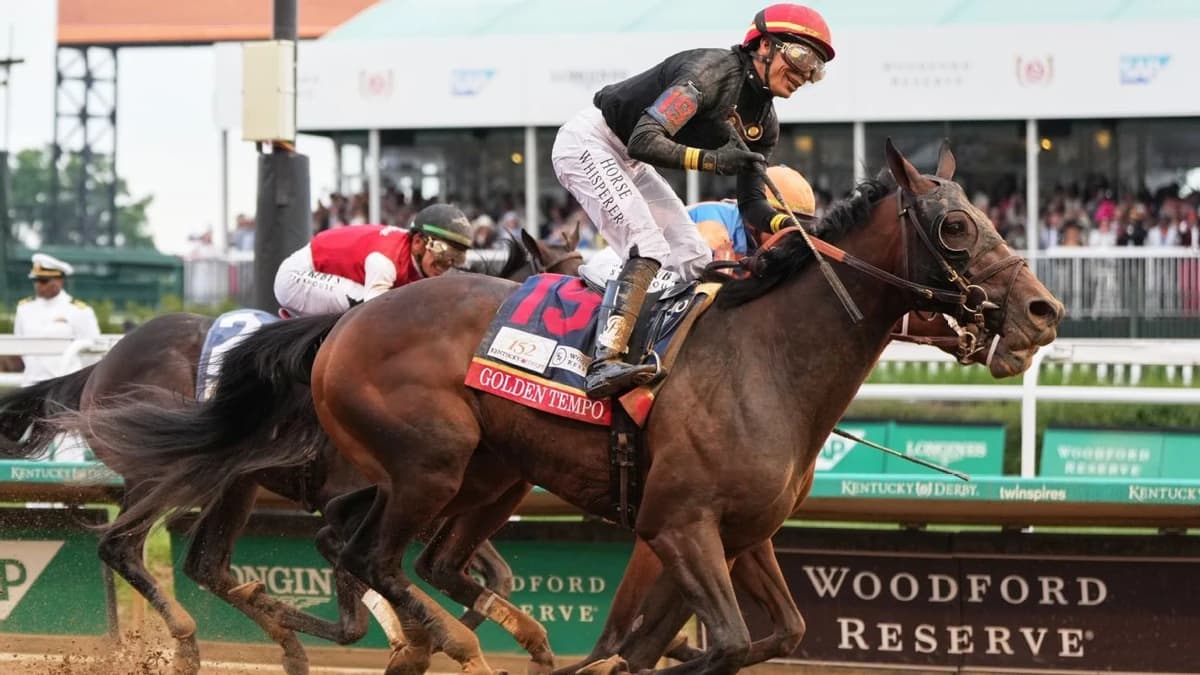 Golden Tempo rallies from last, wins Derby at 23-1
