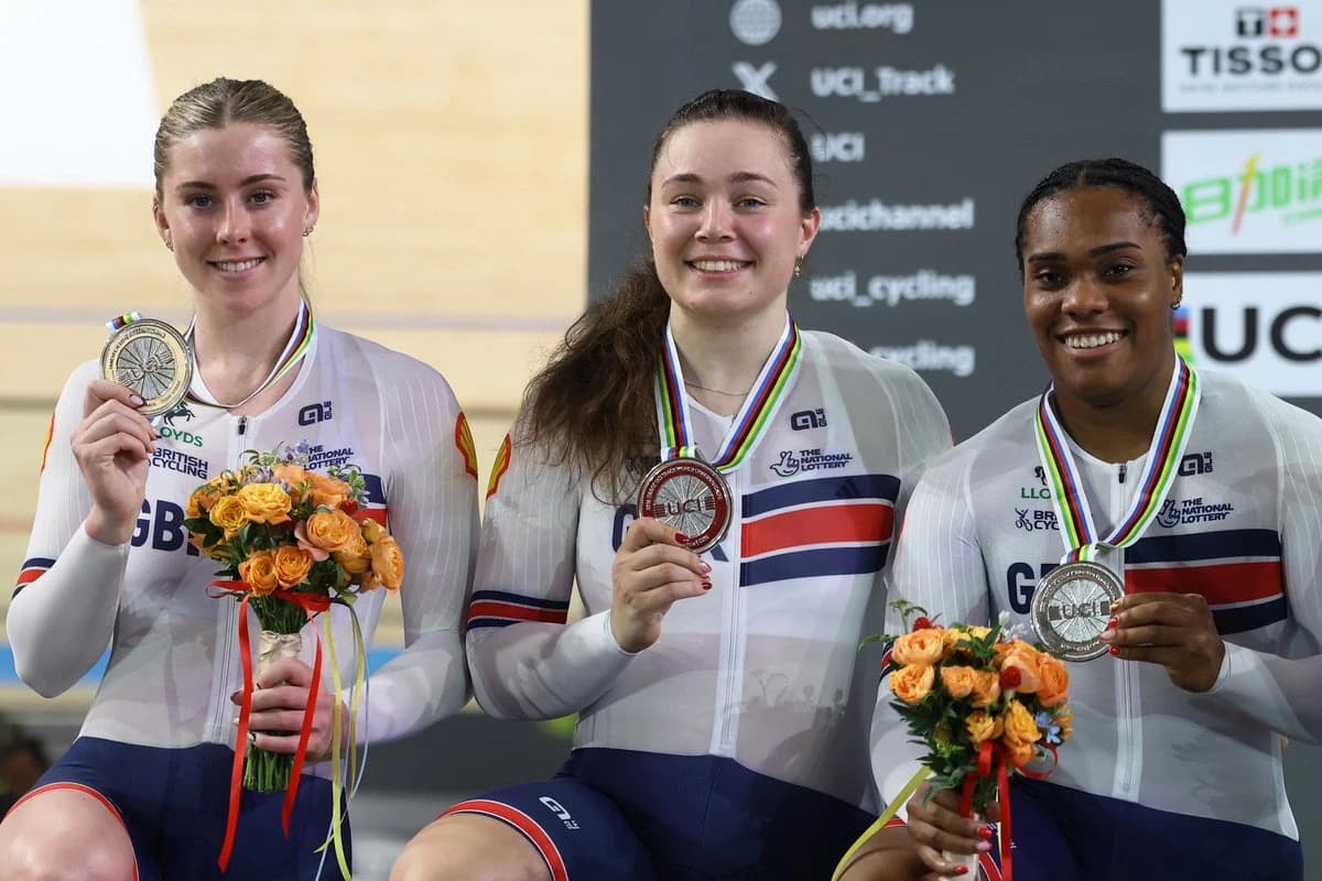 Great Britain pipped to women’s team sprint world title by China