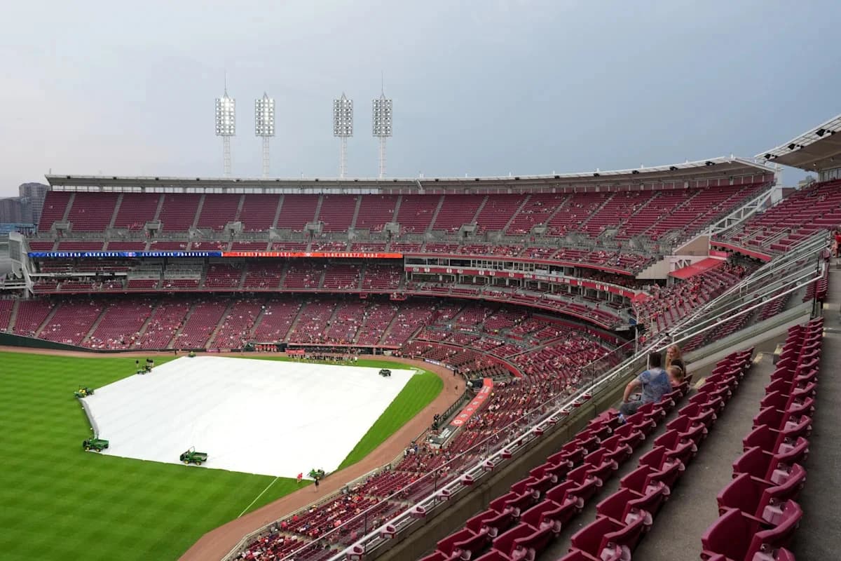 Guardians-Reds game in Cincinnati postponed due to rain; day-night doubleheader set for Tuesday
