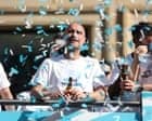 Guardiola’s farewell bash: old faces, rock stars and a surprise from Khadija Shaw