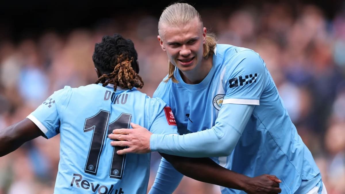 Haaland, Doku start on bench for crucial City clas...
