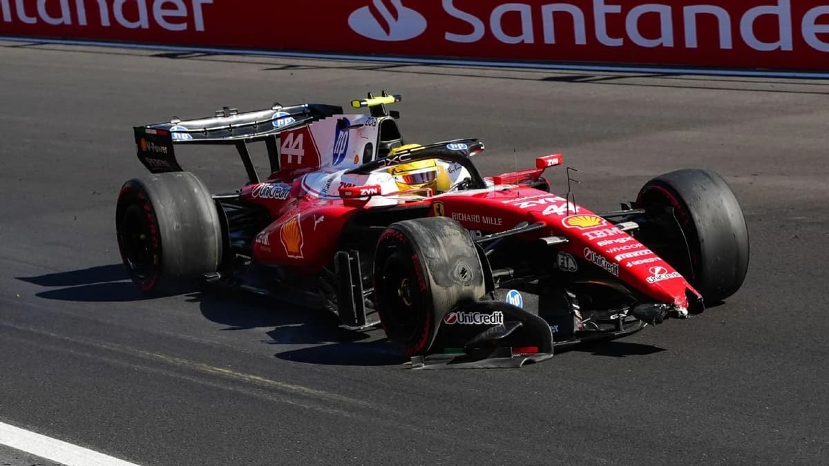 Hamilton crashes in FP3, ignored Ferrari instruction