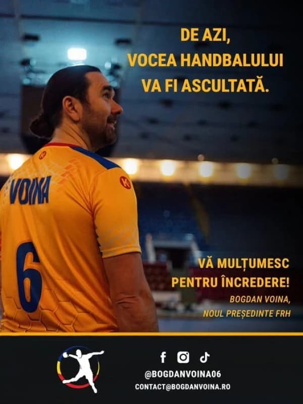 Handbal: Bogdan Voina, noul președinte al Federației Române de Handbal