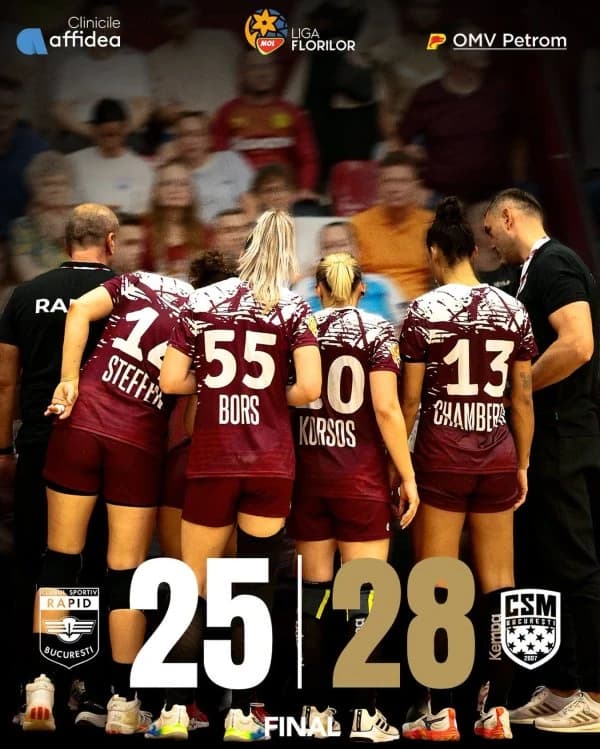 Handbal: CSM București câștigă derbiul cu Rapid