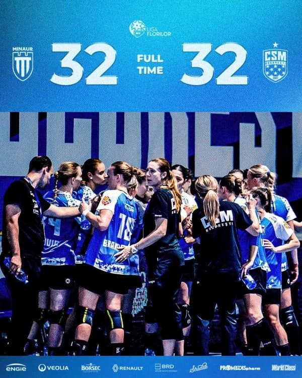 Handbal feminin: CSM Bucureşti, învinsă acasă în Liga Campionilor de ultima clasată, Sola