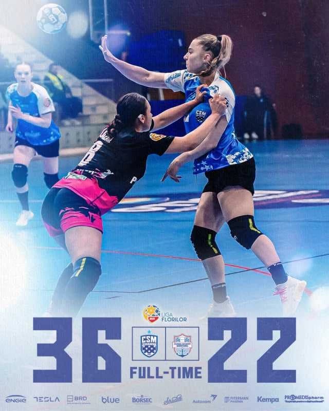 Handbal feminin: CSM București, victorie categorică în campionat în fața ultimei clasate