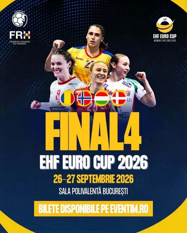 Handbal feminin: Programul Turneului F4 al EHF Euro Cup, de la Bucureşti, cu Norvegia, Ungaria, Dane