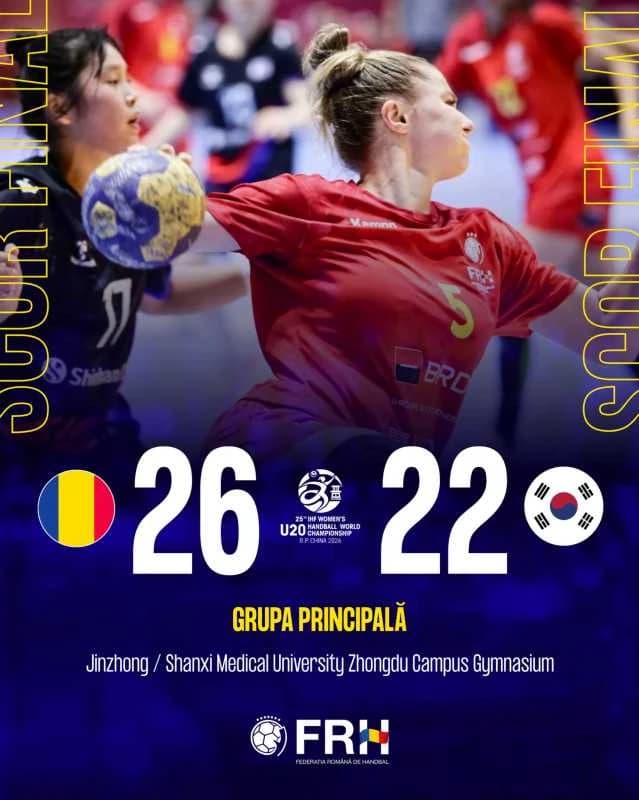 Handbal feminin: România va juca pentru locurile 9-16 la Campionatul Mondial U20 din China