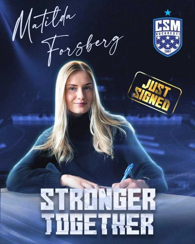 Handbal feminin: Suedeza Matilda Forsberg va juca din vară la CSM București