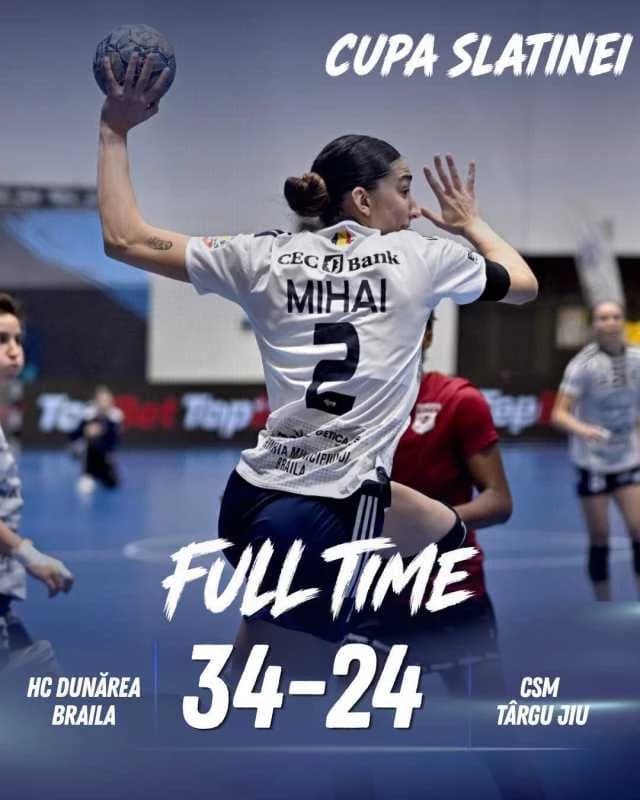 Handbal feminin: Victorie pentru Dunărea Brăila la Cupa Slatinei