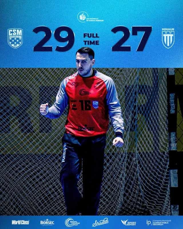Handbal masculin: CSM București a învins-o pe Minaur, în Liga Națională