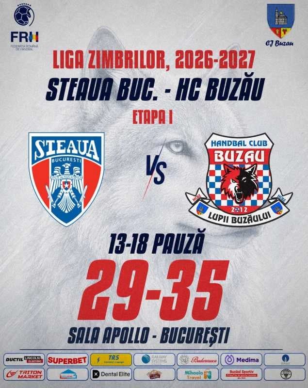 Handbal masculin: Victorii pentru HC Buzău și CSM București, în Liga Națională